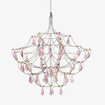 Charger l'image dans la visionneuse de galerie, Lustre en cristal français Crynora - Design romantique Luciole en style luxe pour salle à manger ou chambre à coucher