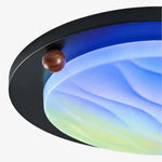 Cargar imagen en el visor de la Galería, Walnut RGB Dynamic Sky Flush Mount Ceiling Light