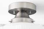 Cargar imagen en el visor de la Galería, Geotower Glass Art Deco Opal Glass Flush Mount Ceiling Light – Modern Deco Indoor Accent Light for Living Room
