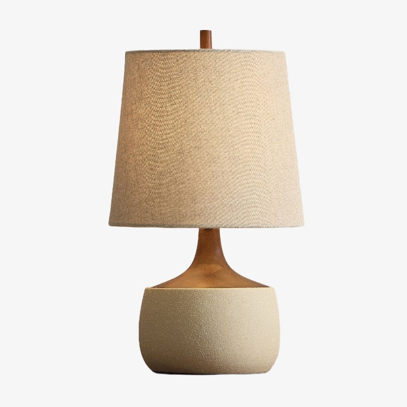 Avero Ambient Table Lamp with Artistic Ribbed Fabric Surface for Sofa Side Table and Desk