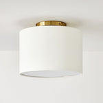 Load image into Gallery viewer, Jelvane Linen Drum Flush Mount - Modern Fabric Bedroom Ceiling Light
