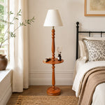 Load image into Gallery viewer, Vintage Solid Wood Floor Lamp with Optional Side Table