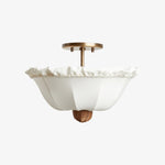 Load image into Gallery viewer, Wickara Natural Wicker Parasol Contemporary Flush-Mount Ceiling Light for Small Rooms
