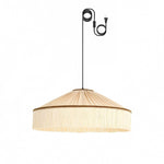 Bild in Gallery-Viewer laden, Beige Pleated Fabric Fringe Plug-In Pendant