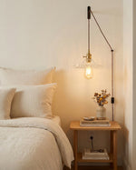 Bild in Gallery-Viewer laden, Leafy Gold Metal Glass Plug-In Pendant