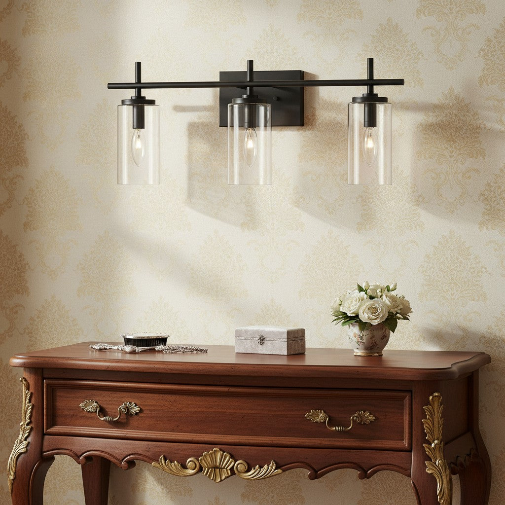 Lámpara de pared Trivella de 3 luces - Lámpara de pared contemporánea de perfil lineal y minimalista para pasillo