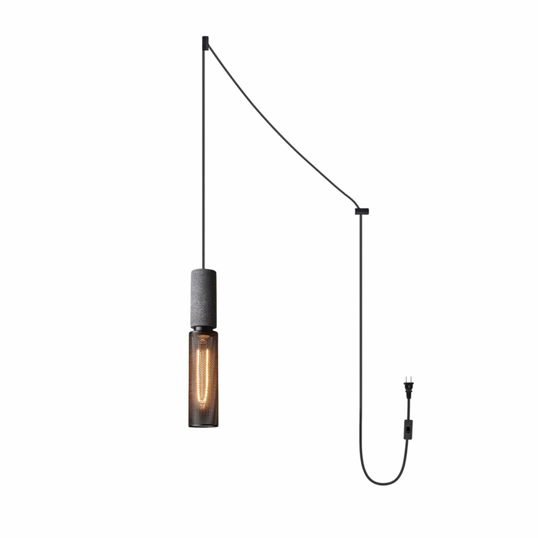 Perforated Iron Plug-In Pendant Light