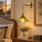 Bild in Gallery-Viewer laden, Vintage Snowflake and Striped Glass Wall Lamp
