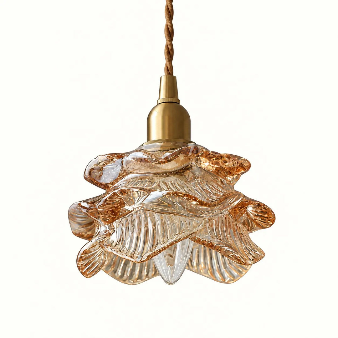 Vintage Rose Glass Pendant Lamp