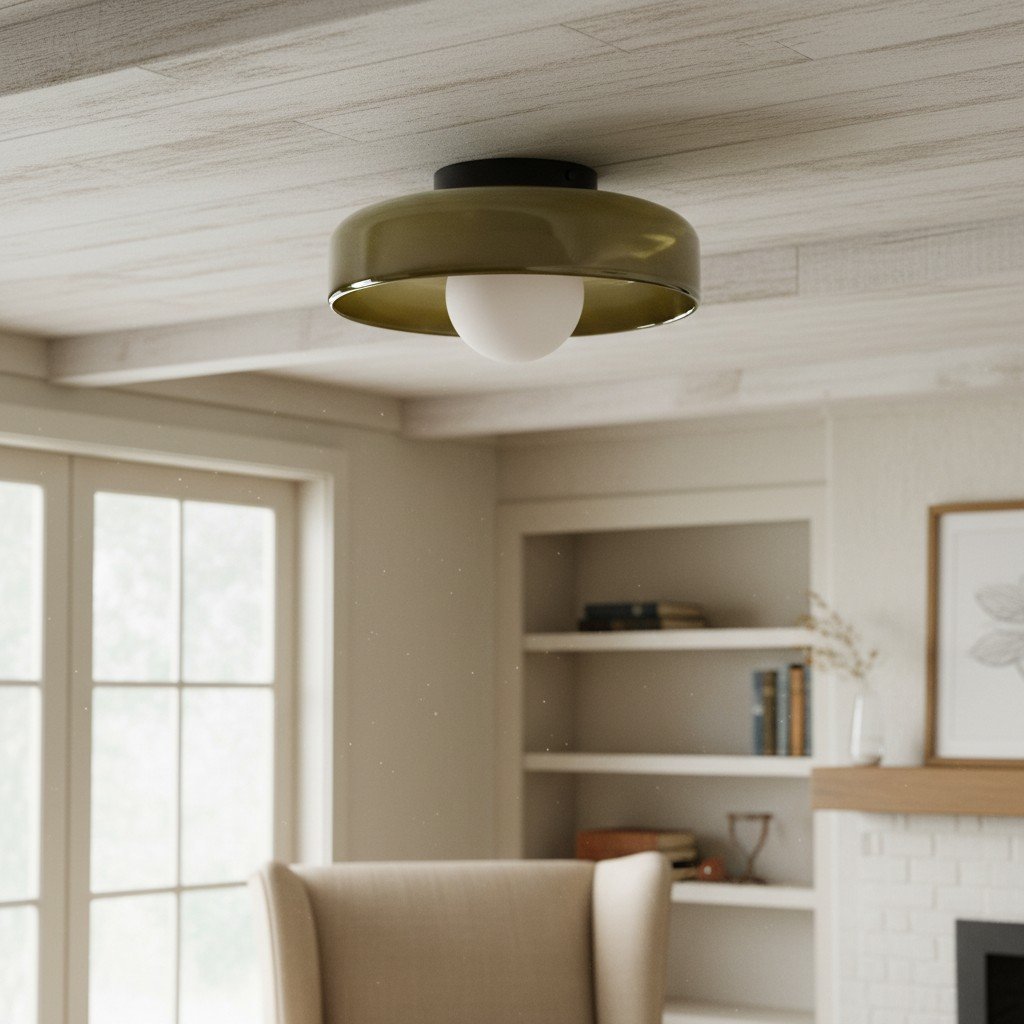 Lámpara de Techo y de Pared Glasenti Halo Disco Orb – Iluminación Escultural Moderna para Espacios Habitables N33