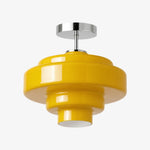 Bild in Gallery-Viewer laden, Koloro Glass Ceiling Light — Layered Rounded Design Lampshade for Hallway or Cloakroom