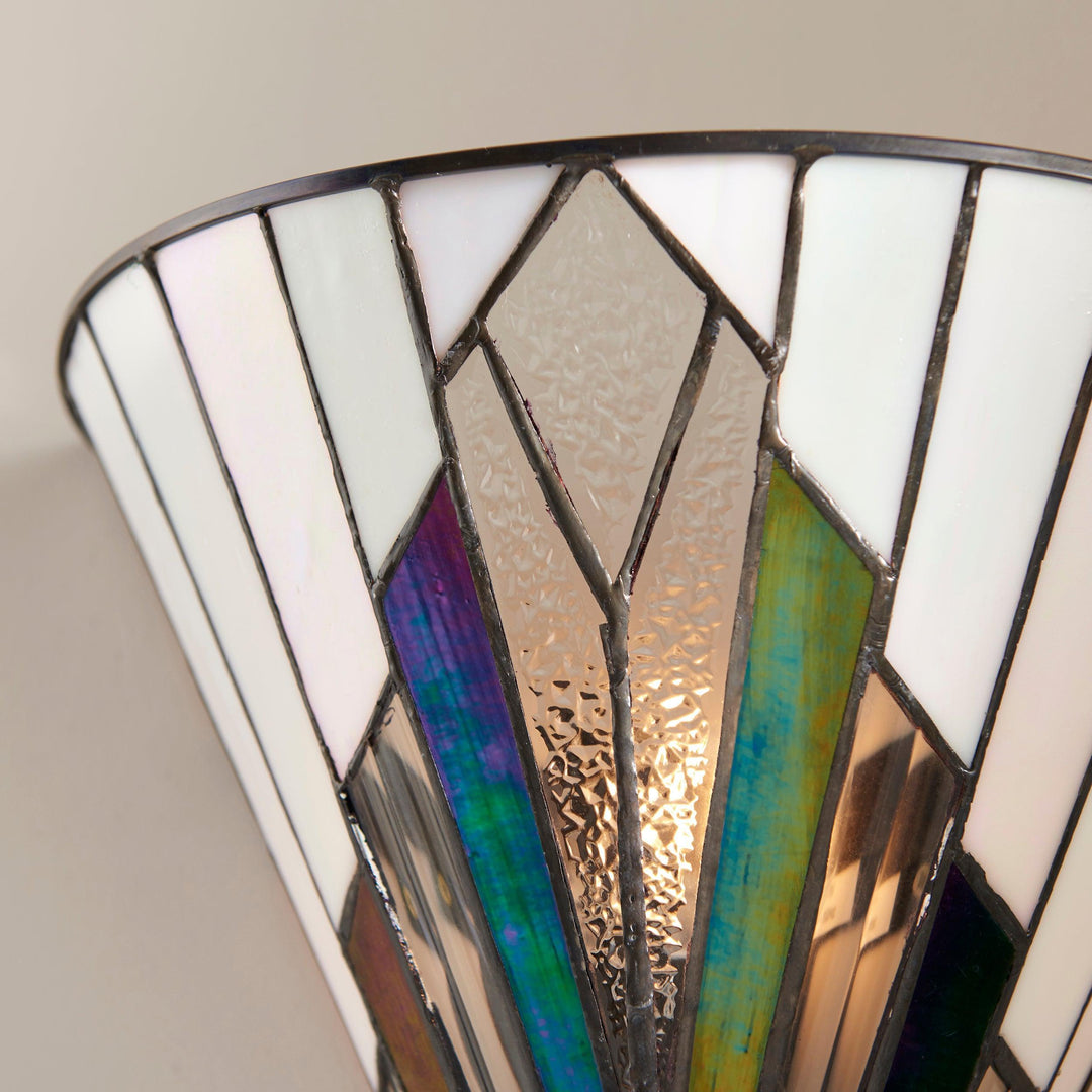 Verdura Tiffany Inspired Artistic Glass Wall Light – Accent Wall Fixture for Home