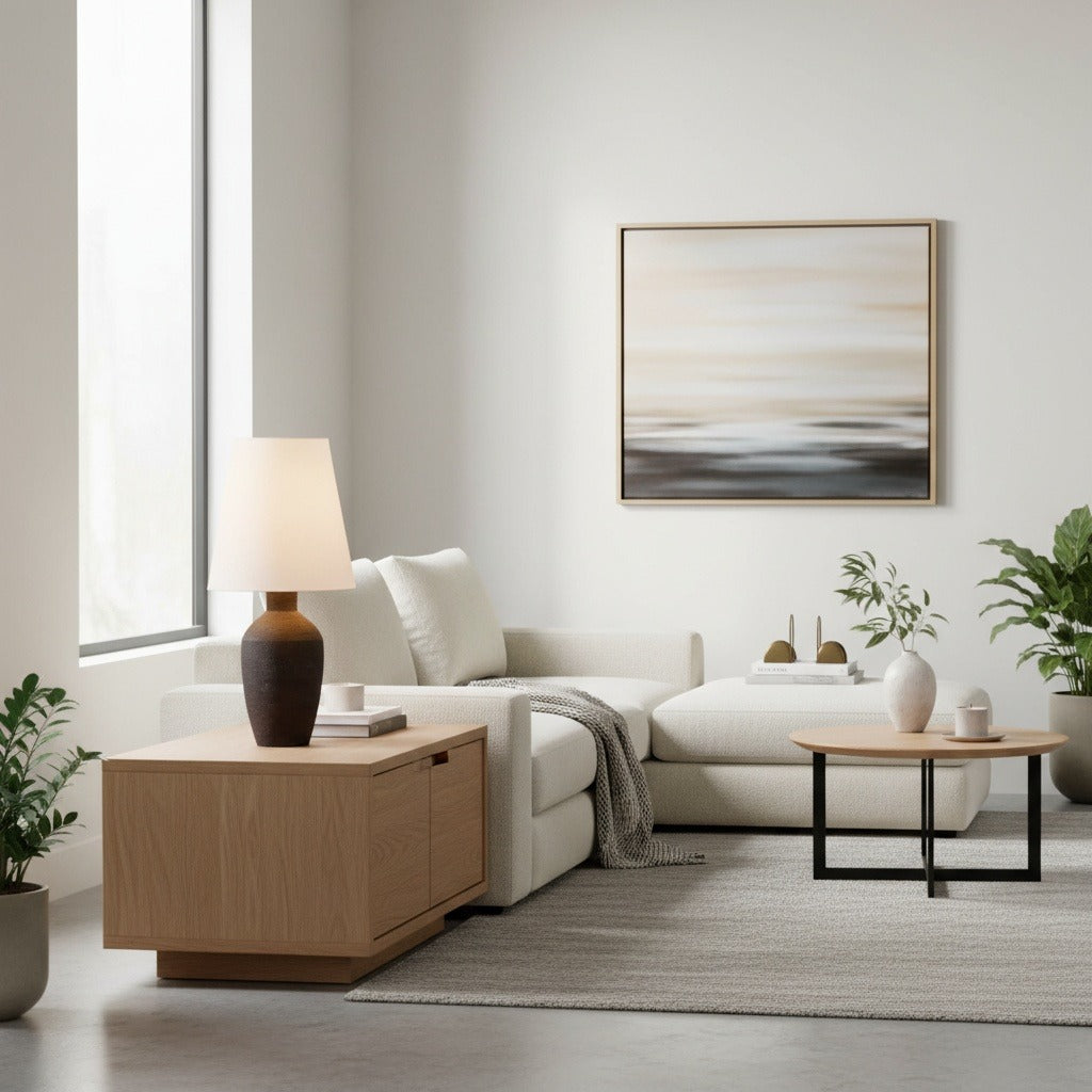 Ceruna Moderne Skulpturale Akzentlampe - Zeitgenössische Tischleuchte für Wohnzimmer und Schlafzimmer