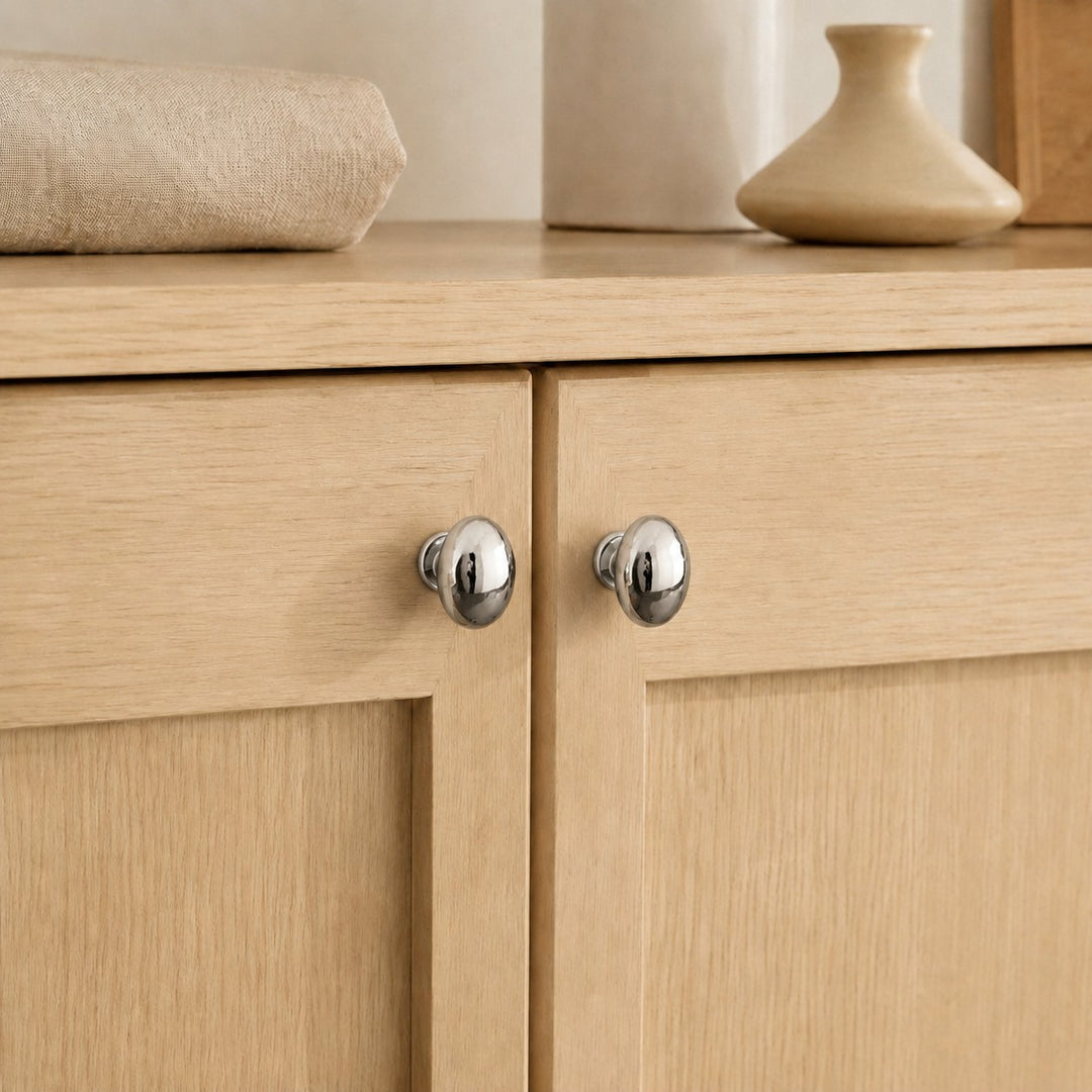 Pigeon egg knob used as furniture hardware