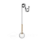 Bild in Gallery-Viewer laden, Rounded Brass Glass Plug-In Pendant Light
