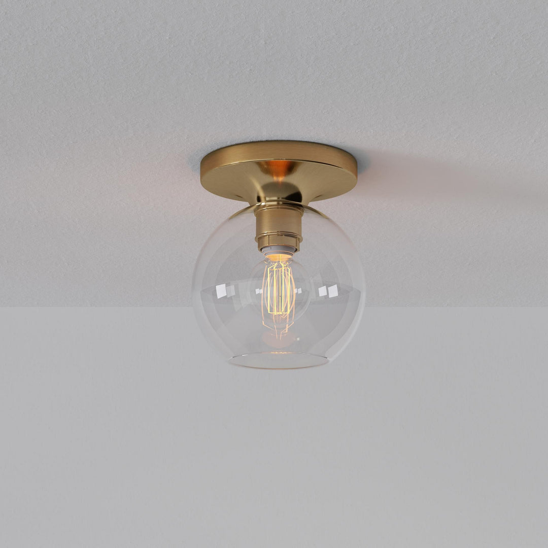 Selvion Modern Globe Pendant Light - Damp-Rated Bathroom Lighting - Luxe Glass Shade