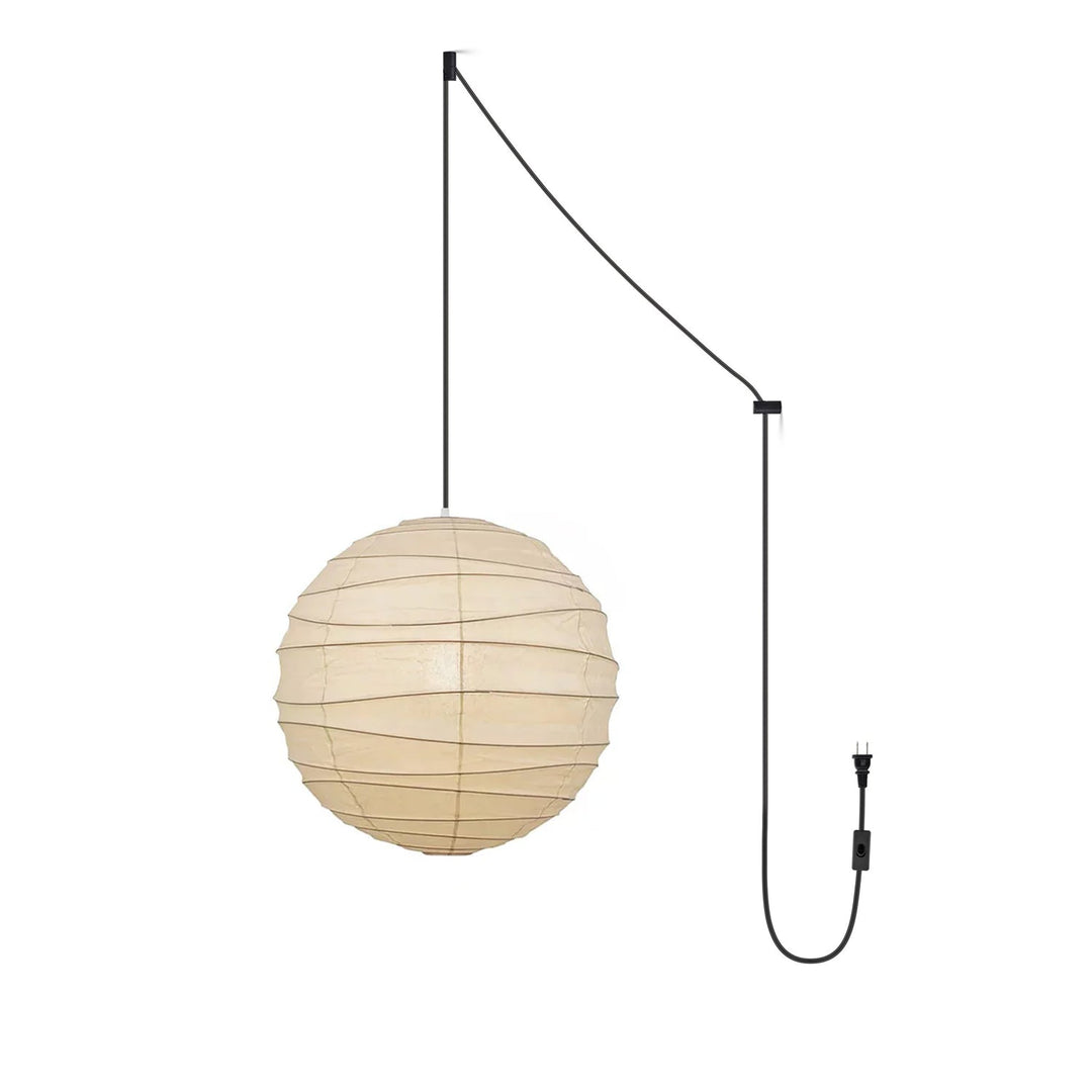 Bamboo Ribbed Mulberry Paper Swag Pendant