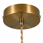 Cargar imagen en el visor de la Galería, Antique brass tone canopy and cord entry detail