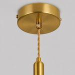 Cargar imagen en el visor de la Galería, Slim Brass and Green Jade Pendant Light