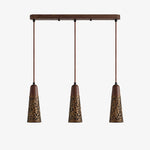 Bild in Gallery-Viewer laden, Style A three-light hammered copper pendant