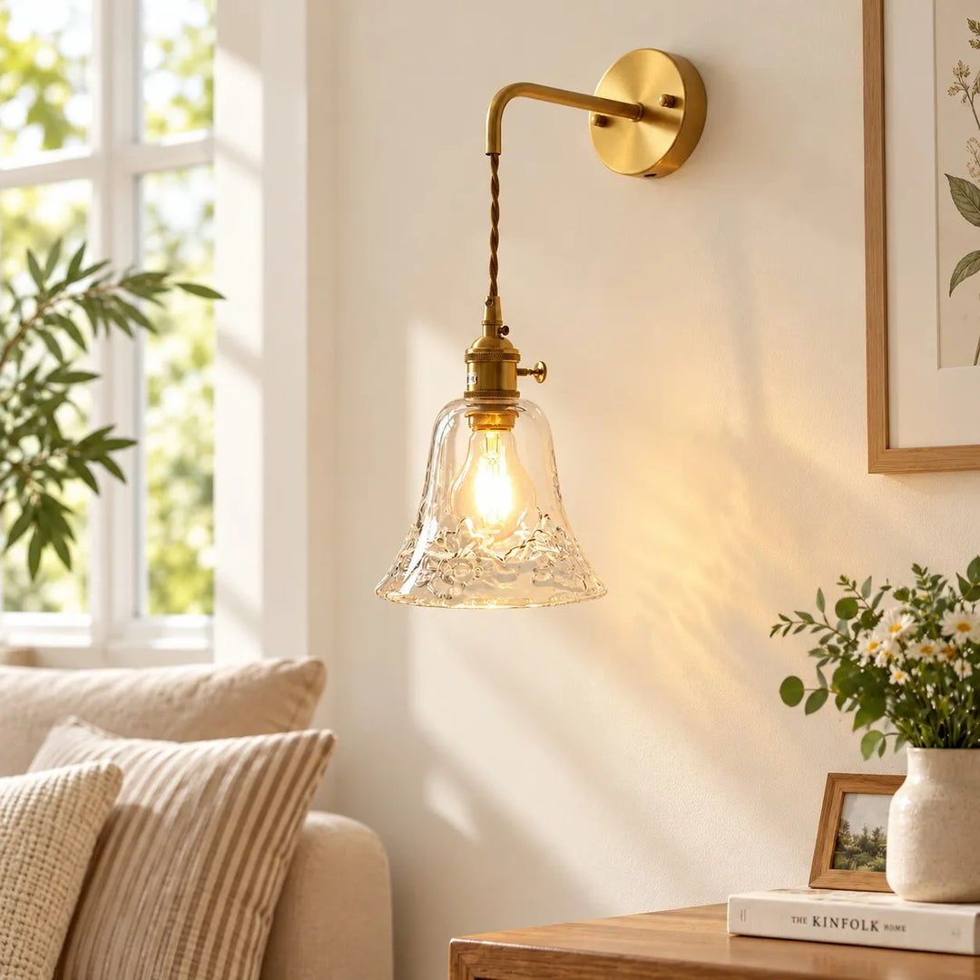 Glass Flower Vase Pendant Light