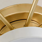 Load image into Gallery viewer, Close-up of the gold frame and shade connection