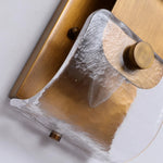 Bild in Gallery-Viewer laden, Vintage Brass Amber Glass Wall Sconce