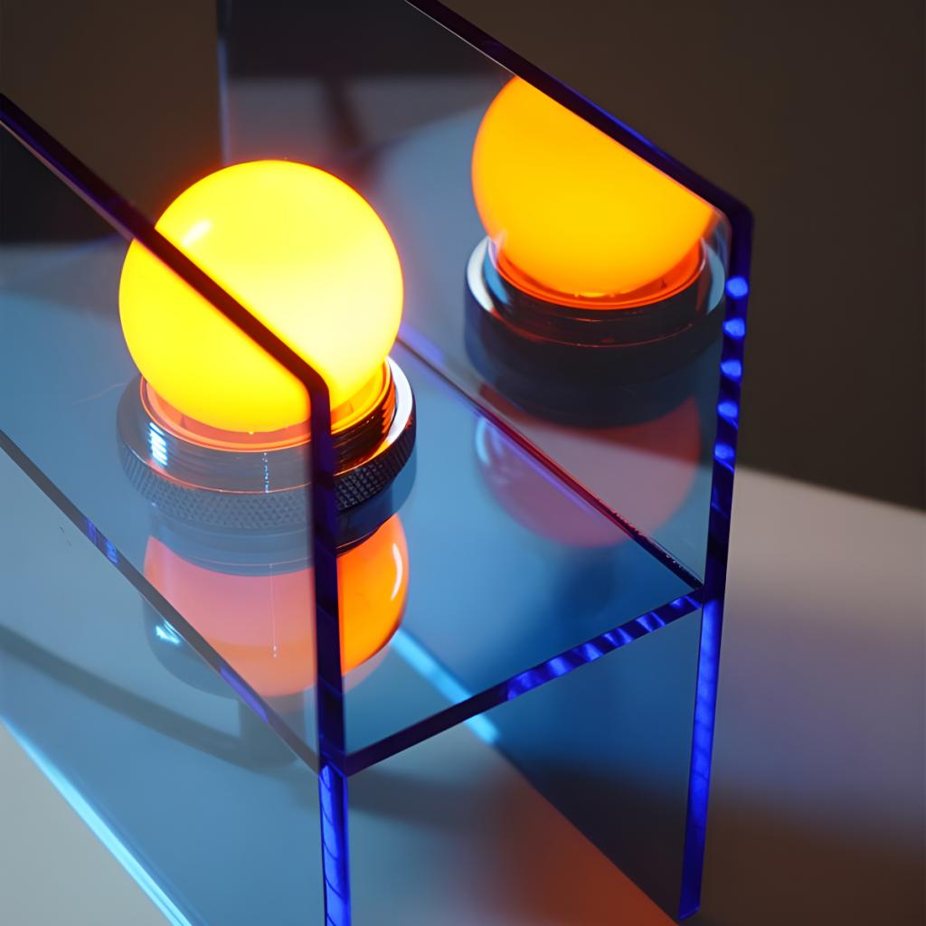 Lampe de Table Horizon Océan au Coucher du Soleil - Lampe de Bureau Décorative Moderne à Ambiance Dégradée pour Intérieur Maison