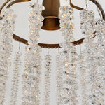 Cargar imagen en el visor de la Galería, Close view of clear crystal fringe suspended from the metal frame