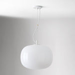 Cargar imagen en el visor de la Galería, Lámpara colgante minimalista de cristal Lumivelle: diseño regulable en altura

