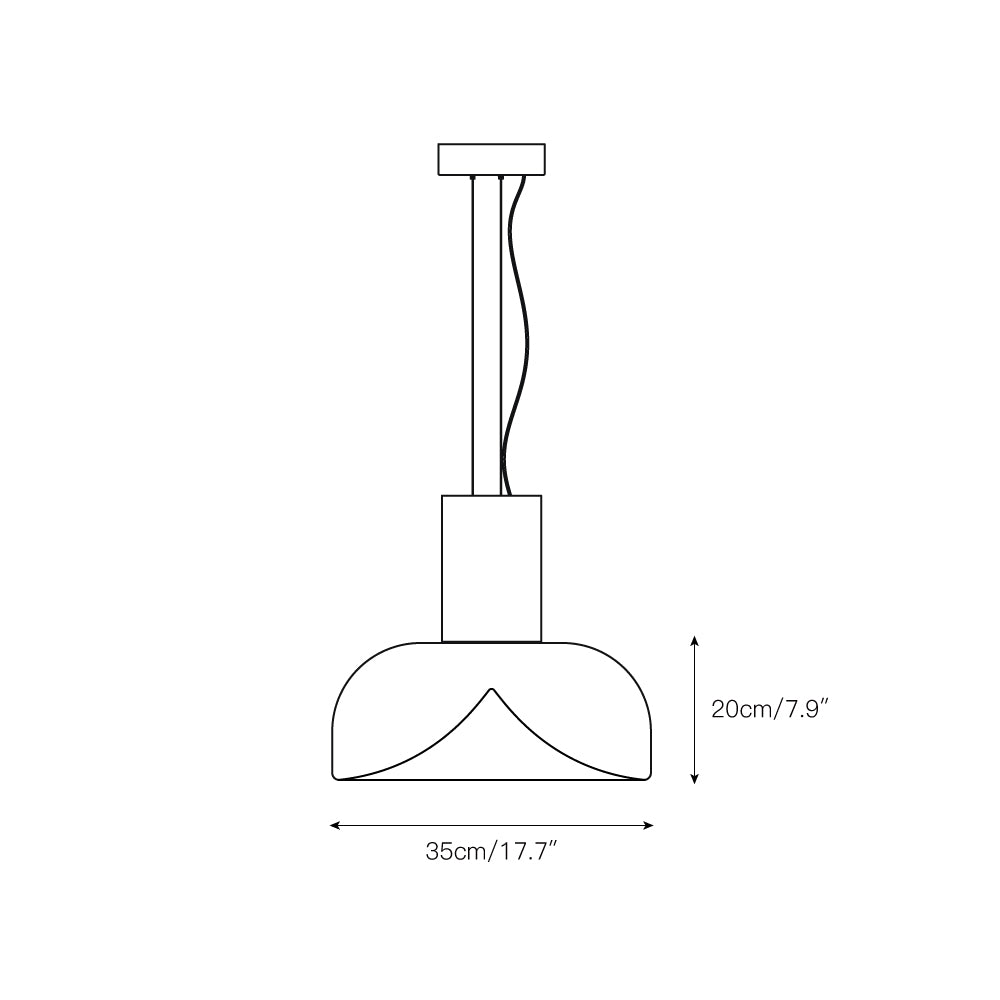 Suspension en verre Aella