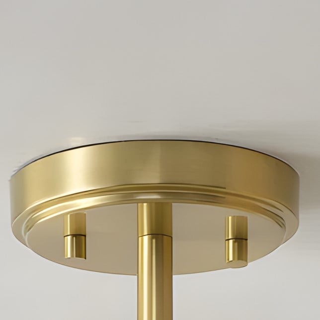 Rivora Gerillte Glas-Deckenleuchte mit Halbeinbau - Moderne Bauernhaus-Deckenleuchte für Schlafzimmer und Flur U09