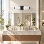 Cargar imagen en el visor de la Galería, Eloise Fluted Leaf-Relief Plug-In Wall Sconce