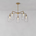 Load image into Gallery viewer, Lumivelle 5-Light Glass Chandelier – Modern Metal Round Lighting
