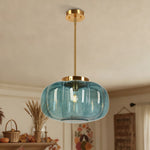 Charger l'image dans la visionneuse de galerie, Ribbed Glass Single-Light Dome Pendant Light