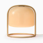 Cargar imagen en el visor de la Galería, Lámpara de mesa Delvora de bronce champán - Lámpara de noche industrial vintage
