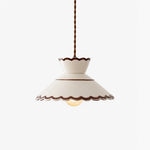 Bild in Gallery-Viewer laden, French Vintage Scalloped Ceramic Pendant Light 2