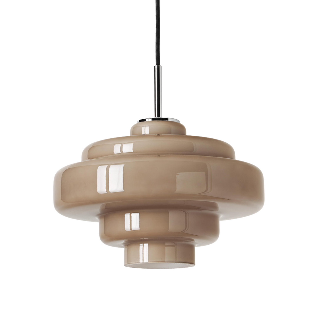 Koloro Modern Art-Inspired Curved Glass Pendant Fixture - Transitional Style Lighting for Living Spaces