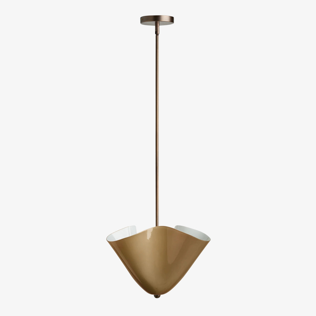 Bellina Radner Pendant Light – Sleek Glass Shade with Gentle Curves for Living Room, Bedroom and Dining Area
