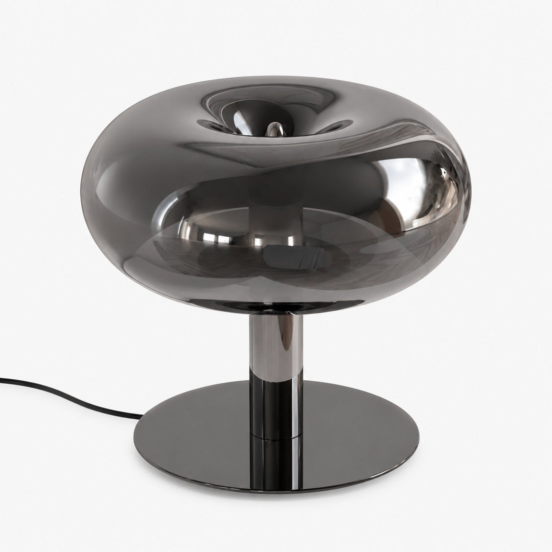 Rounded Glass Slim Stem Blown Glass Table Lamp