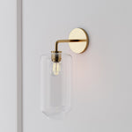 Load image into Gallery viewer, Lumivelle Pebble Sconce - Stylish Wall Light - Glass &amp; Metal, Energy Efficient
