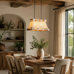 Cargar imagen en el visor de la Galería, Fabric pendant lamp in hospitality dining space