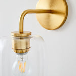 Load image into Gallery viewer, Lumivelle Pebble Sconce - Stylish Wall Light - Glass &amp; Metal, Energy Efficient
