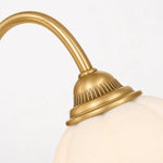 Load image into Gallery viewer, Close-up of brass arm and glass shade connection