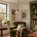 Cargar imagen en el visor de la Galería, Vintage Fluted Glass Pendant Light for Kitchen &amp; Dining