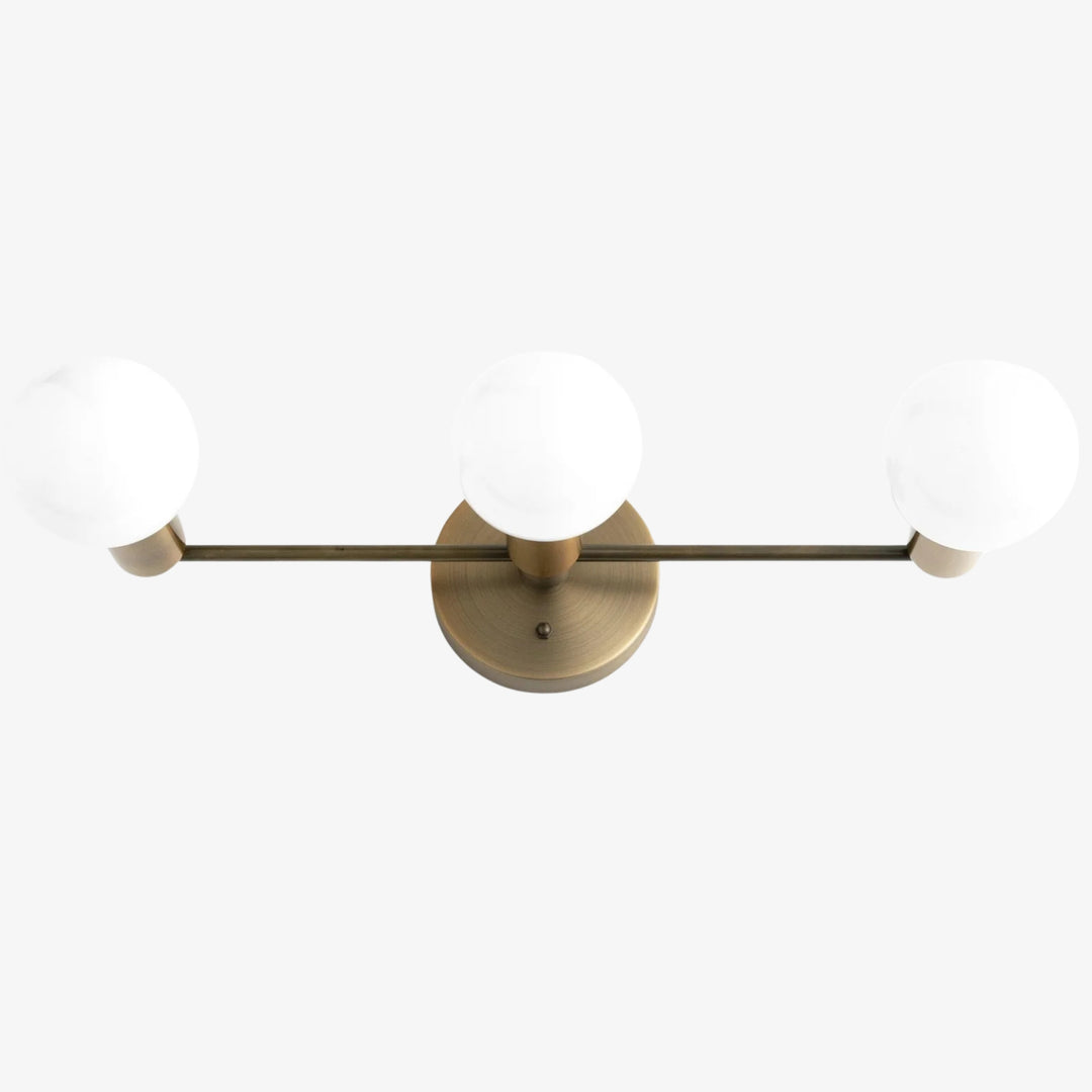 Glorica Glass Mid Century Modern Vanity Light - 3 Light Wall Fixture