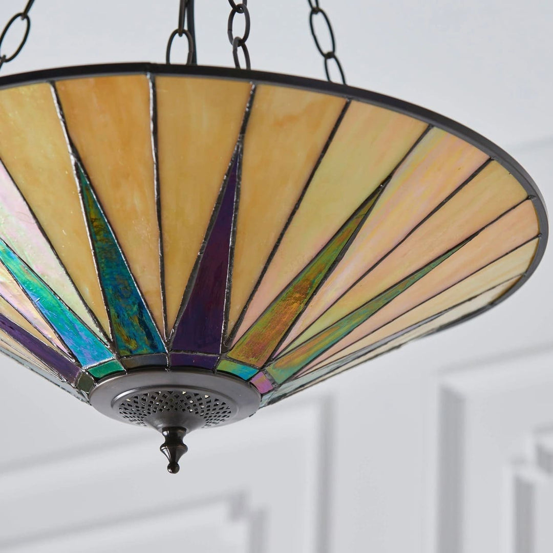 TF Colored Star Ceiling Light - Vintage Glass for Dining Rooms and Living Rooms