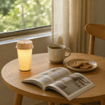 Load image into Gallery viewer, Rechargeable table lamp illuminated shade alternate angle