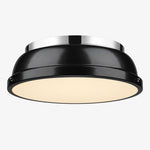 Charger l'image dans la visionneuse de galerie, Metal Flush Mount Ceiling Fixture with Frosted Diffuser