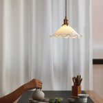 Load image into Gallery viewer, White Sculptural Glass Plug-In Pendant